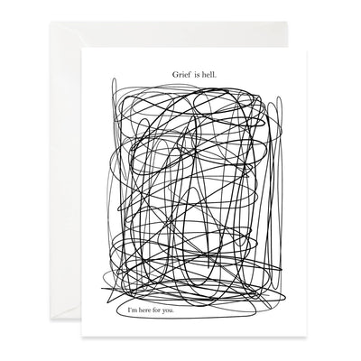 Grief Is Hell | Sympathy Card Cards Good Juju Ink  Paper Skyscraper Gift Shop Charlotte