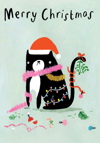 Grumpy Christmas Cat Greeting Card Cards Notes & Queries  Paper Skyscraper Gift Shop Charlotte