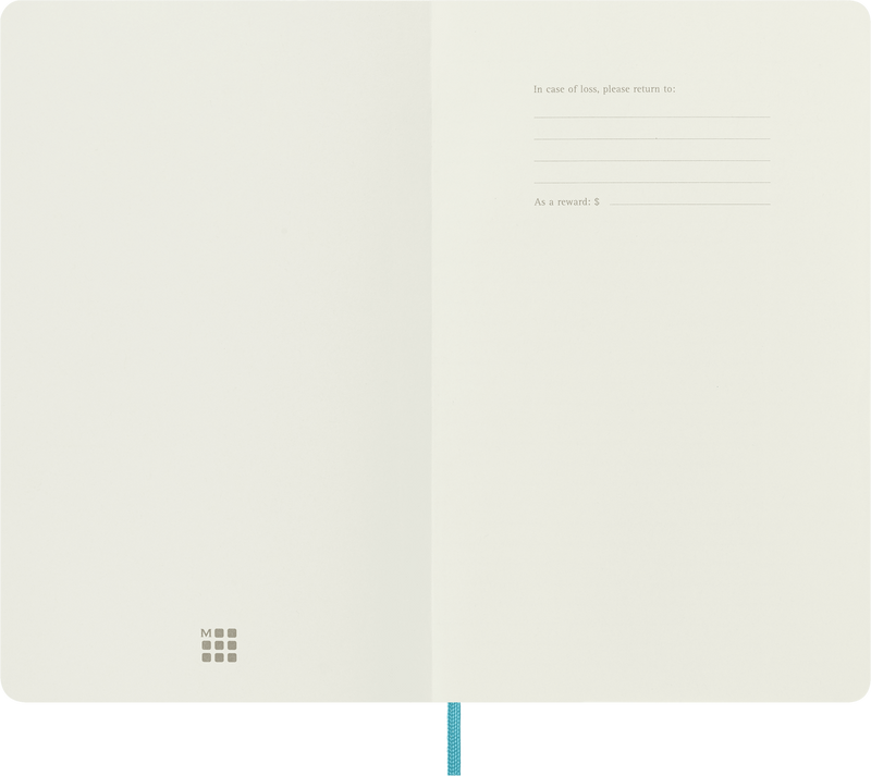 Ruled | Reef Blue | Soft cover | Large Notebook BOOK Moleskin  Paper Skyscraper Gift Shop Charlotte