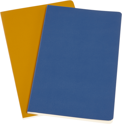 Ruled | Blue/Amber Yellow | Large Volant Journals - Set of 2 BOOK Moleskin  Paper Skyscraper Gift Shop Charlotte