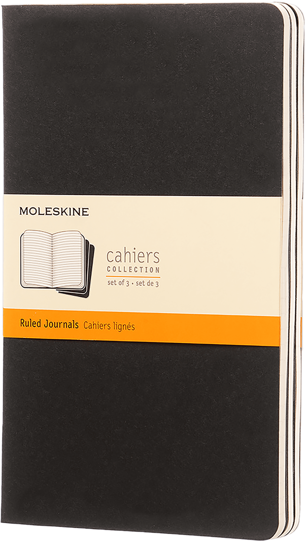 Ruled | Black | Large Cahier Journals | Set of 3 BOOK Moleskin  Paper Skyscraper Gift Shop Charlotte