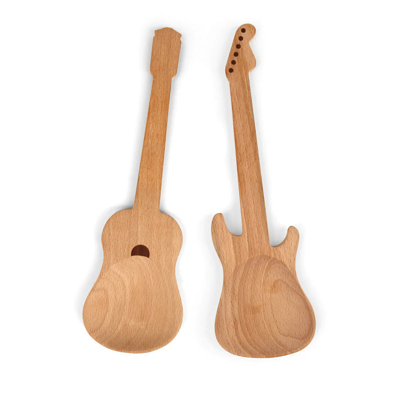 Guitar Wood Spoons S/2 Kitchen Kikkerland  Paper Skyscraper Gift Shop Charlotte