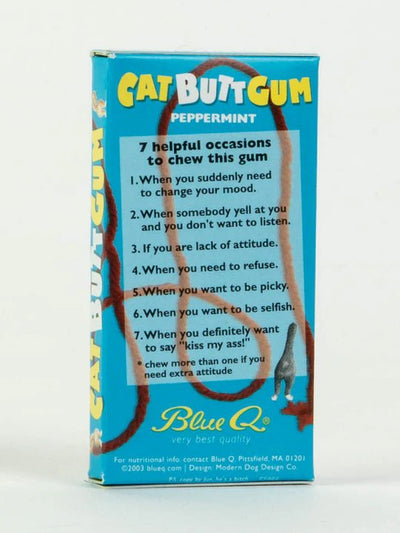 Gum - Cat Butt Gum Blue Q  Paper Skyscraper Gift Shop Charlotte