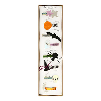 Halloween Icons Hair Clips | 8pc Halloween Meri Meri  Paper Skyscraper Gift Shop Charlotte