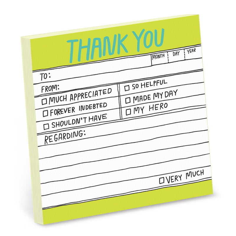 Hand-Lettered Thank You Sticky Notes Cards Knock Knock  Paper Skyscraper Gift Shop Charlotte