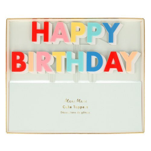 Happy Birthday Acrylic Cake Toppers Candles Meri Meri  Paper Skyscraper Gift Shop Charlotte