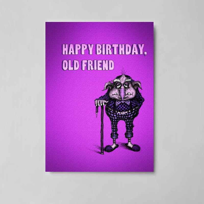 Happy Birthday, Old Friend | Birthday Card Cards Bald Guy Greetings  Paper Skyscraper Gift Shop Charlotte