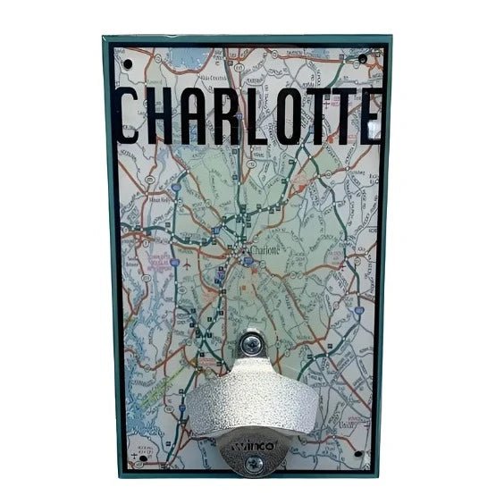 Happy Opener Charlotte Blue Street Map  Sweet Art Attack  Paper Skyscraper Gift Shop Charlotte