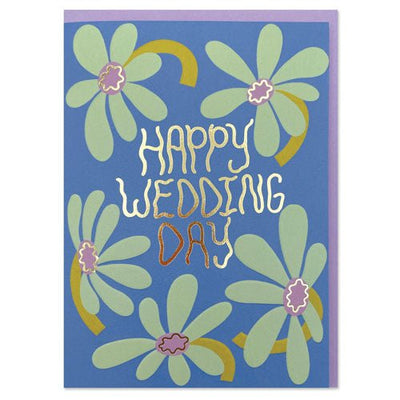 Happy Wedding Day Flower Card Cards Notes & Queries  Paper Skyscraper Gift Shop Charlotte