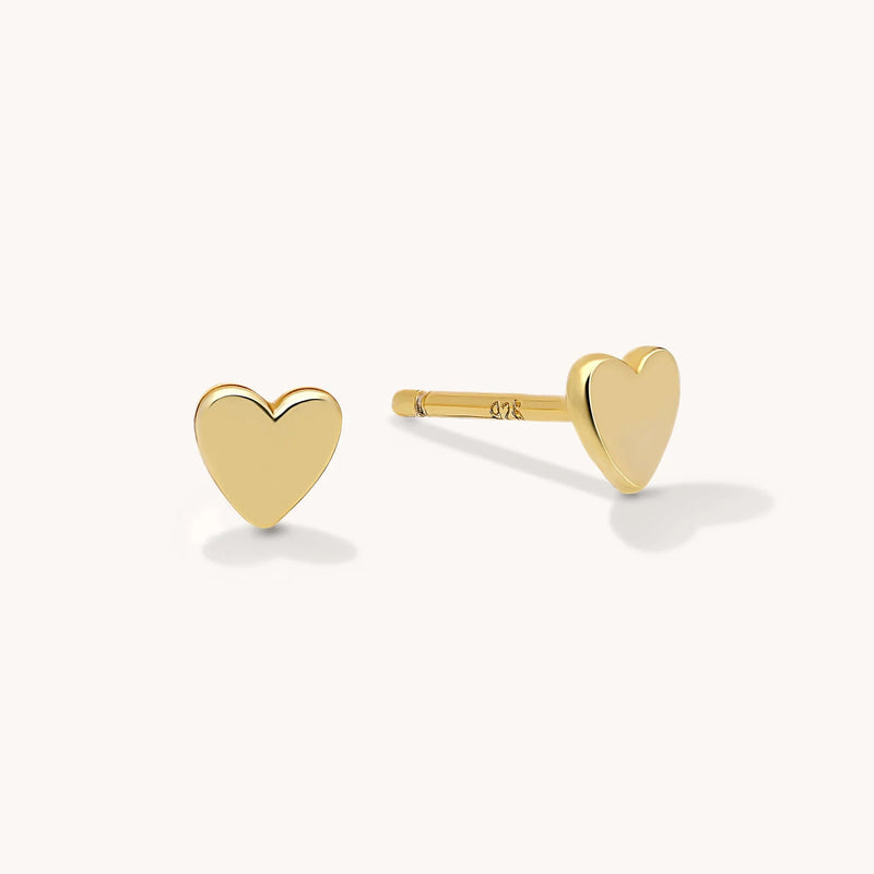 Heart Studs - 14k Gold  Little Words Project  Paper Skyscraper Gift Shop Charlotte