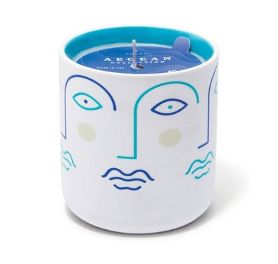 Hellenes Faces Aegean Candle, Fig Home Decor Skeem Design  Paper Skyscraper Gift Shop Charlotte