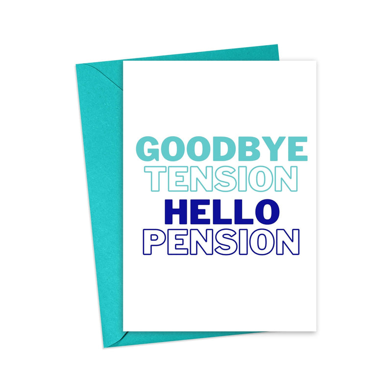 Hello Pension Funny Retirement Card  R is for Robo  Paper Skyscraper Gift Shop Charlotte