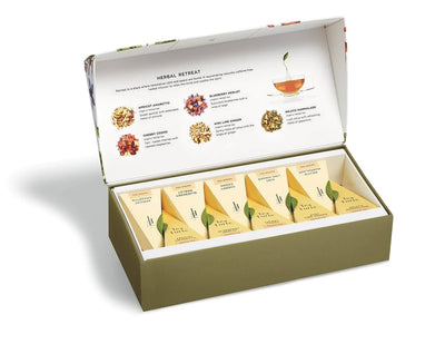 Herbal Retreat Petite Presentation Box: 10 INFUSERS, 2 of each blend Kitchen Tea Forte  Paper Skyscraper Gift Shop Charlotte