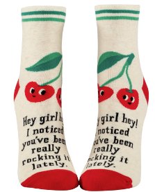 Hey Girl Hey Ankle Socks Socks Blue Q  Paper Skyscraper Gift Shop Charlotte