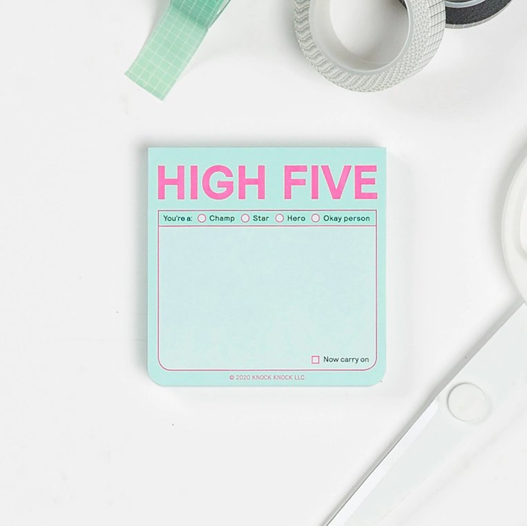 High Five Sticky Notes | Pastel Sticky Notes Knock Knock  Paper Skyscraper Gift Shop Charlotte