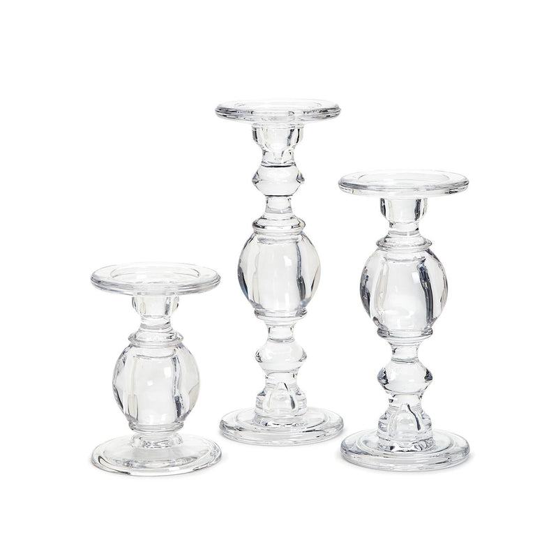 High-Glass Pedestal Candleholder | Large Home Decor Two&