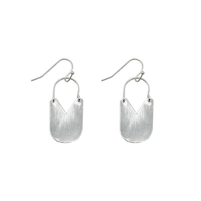 Hinged Padlock Earrings - Silver  WorldFinds  Paper Skyscraper Gift Shop Charlotte