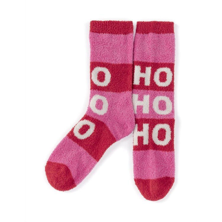 Ho Ho Ho Pink Socks Apparel & Accessories - Socks Shiraleah  Paper Skyscraper Gift Shop Charlotte