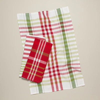 Holiday Cheer Check Dishtowels | Set of 3 Christmas Danica Studio (Now Designs)  Paper Skyscraper Gift Shop Charlotte