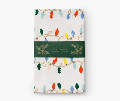 Holiday Lights Tea Towel  Rifle Paper Co  Paper Skyscraper Gift Shop Charlotte