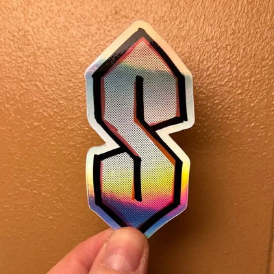 Holographic "Cool S" 90s Sticker Stickers Pretty Good Cards  Paper Skyscraper Gift Shop Charlotte