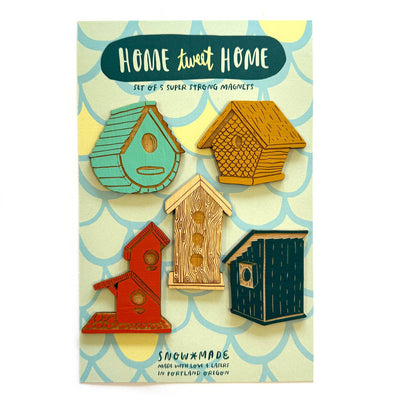 Home Tweet Home - Birdhouse Magnet Set Magnets SnowMade  Paper Skyscraper Gift Shop Charlotte