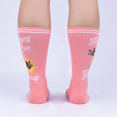 Honey Bee Yourself Athletic Ribbed Crew Socks Socks Sock It to Me  Paper Skyscraper Gift Shop Charlotte