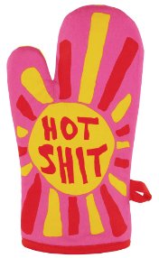 Hot Shit Oven Mitt Oven Mitts Blue Q  Paper Skyscraper Gift Shop Charlotte