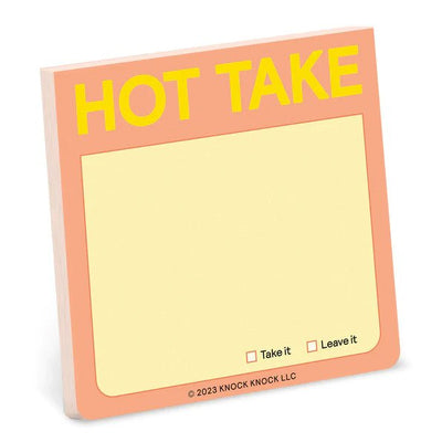 Hot Take Sticky Notes | Pastel Sticky Notes Knock Knock  Paper Skyscraper Gift Shop Charlotte