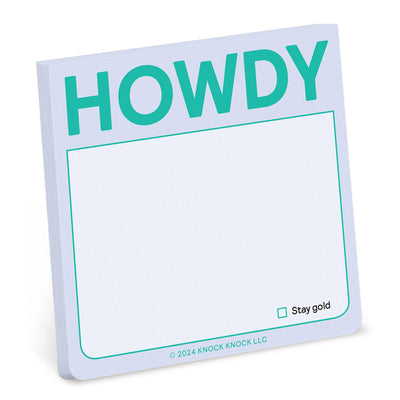 Howdy Sticky Note (Pastel Version) Office Supplies - Miscellaneous Knock Knock Paper Skyscraper Gift Shop Charlotte