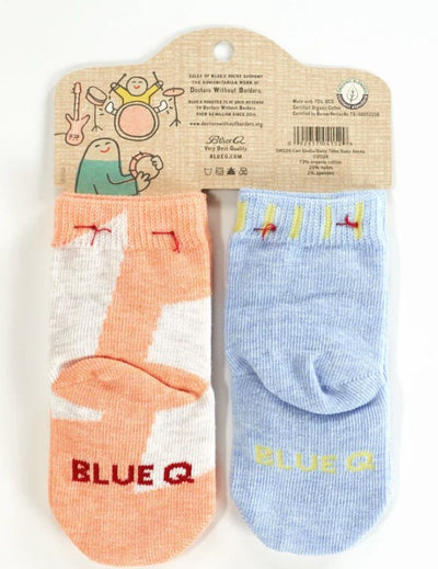 I Call The Shots Now/ It's Baby Time Baby Socks Socks Blue Q  Paper Skyscraper Gift Shop Charlotte