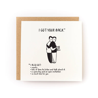 I Got Your Back (with Snacks) Sympathy Card Cards Kwohtations Cards  Paper Skyscraper Gift Shop Charlotte