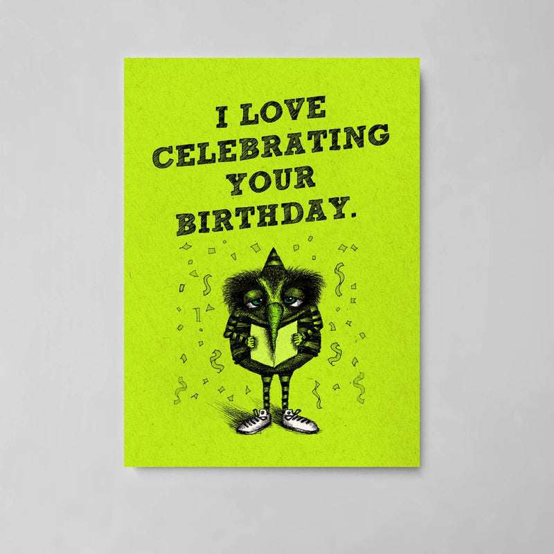 I Love Celebrating Your Birthday | Birthday Card Cards Bald Guy Greetings  Paper Skyscraper Gift Shop Charlotte