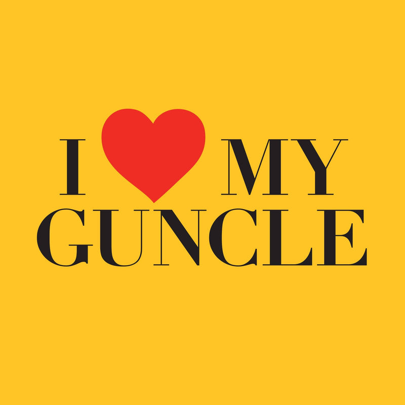 I Love My Guncle • Baby Bodysuit  / 0-6M -Yellow  Wry Baby  Paper Skyscraper Gift Shop Charlotte