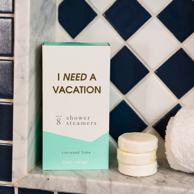 I Need A Vacation Shower Steamers Health & Beauty Chez Gagné  Paper Skyscraper Gift Shop Charlotte