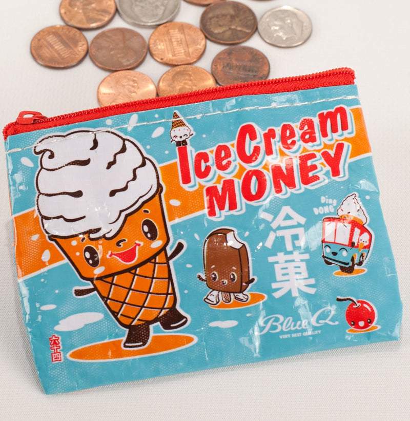 Ice Cream Money | Coin Purse Apparel & Accessories - Wallets & Wristlets Blue Q Paper Skyscraper Gift Shop Charlotte