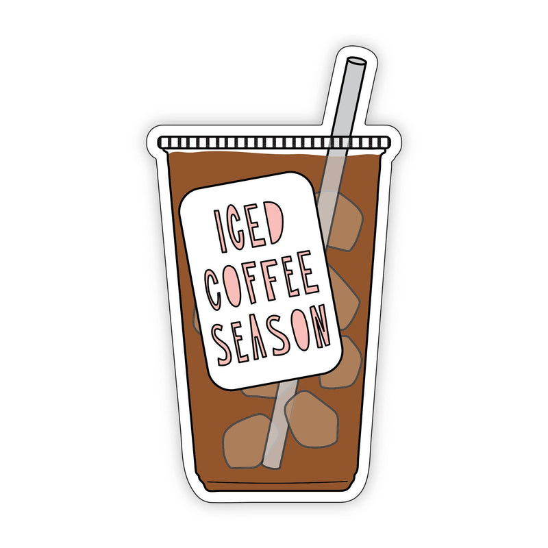 Iced Coffee Season - 3" vinyl sticker Stickers Near Modern Disaster  Paper Skyscraper Gift Shop Charlotte