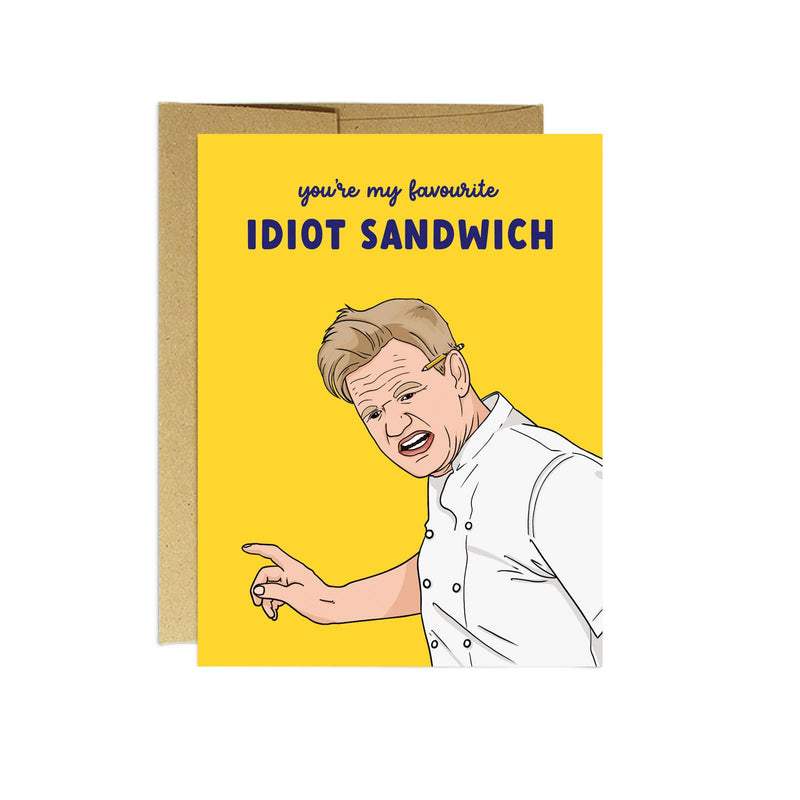 Idiot Sandwich | Encouragement Card Cards Party Mountain Paper co.  Paper Skyscraper Gift Shop Charlotte