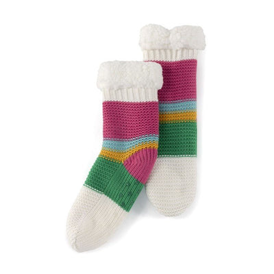 Indis Multicolored Slipper Socks Apparel & Accessories - Socks Shiraleah  Paper Skyscraper Gift Shop Charlotte