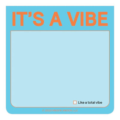 It's A Vibe Sticky Note (Pastel) Home Office Knock Knock  Paper Skyscraper Gift Shop Charlotte