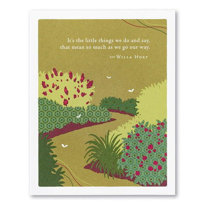 "It's the little things we do and say" | thank you card Cards Positively Green  Paper Skyscraper Gift Shop Charlotte