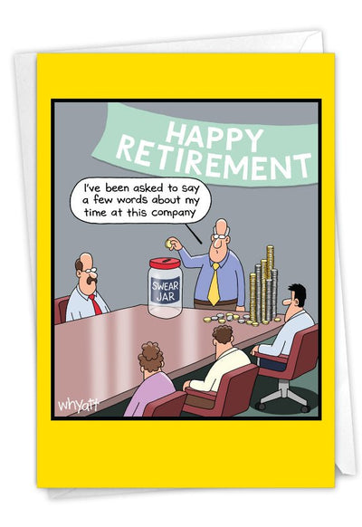 I've Been Asked to Say a Few Words | Retirement Card Cards Nobleworks  Paper Skyscraper Gift Shop Charlotte