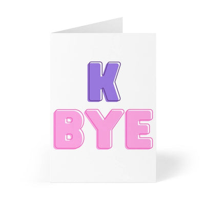 K Bye Funny Rude Going Away Card  R is for Robo  Paper Skyscraper Gift Shop Charlotte