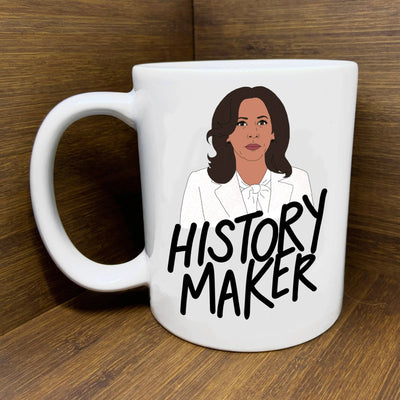 Kamala "History Maker" Mug  Citizen Ruth  Paper Skyscraper Gift Shop Charlotte