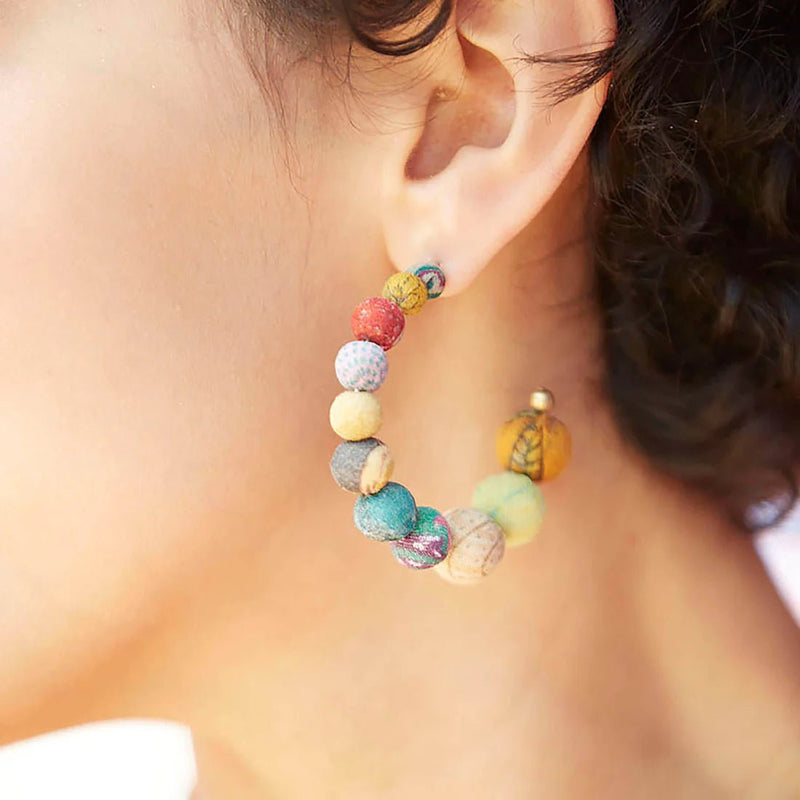 Kantha Conch Hoops Jewelry World Finds  Paper Skyscraper Gift Shop Charlotte