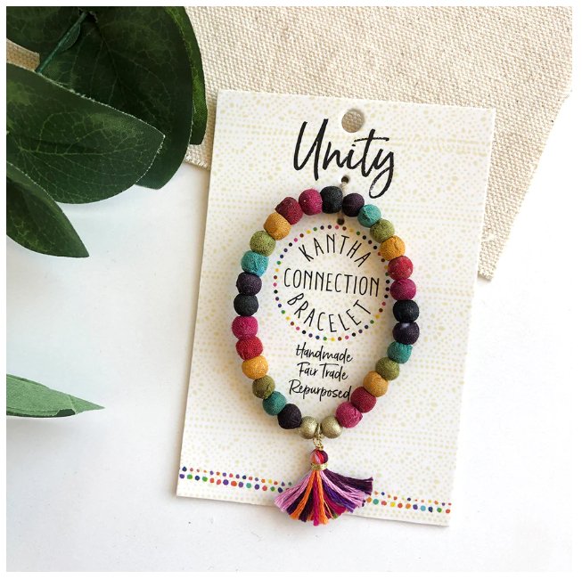 Kantha Connection Bracelet Jewelry World Finds  Paper Skyscraper Gift Shop Charlotte