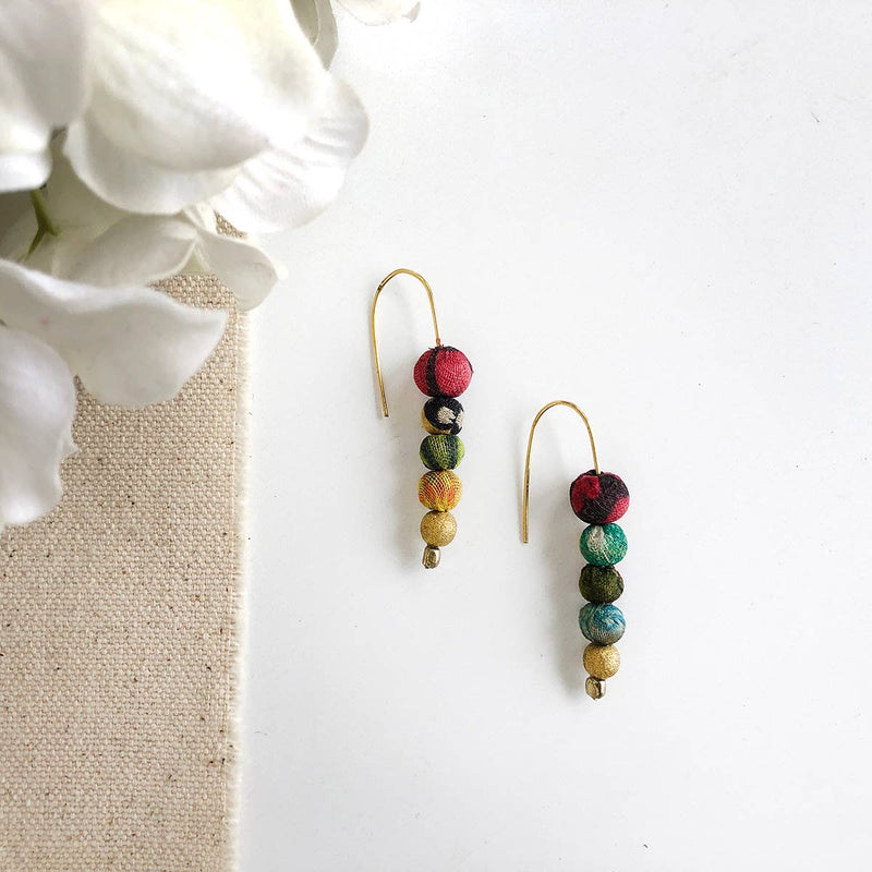 Kantha Kamla Earrings Jewelry World Finds  Paper Skyscraper Gift Shop Charlotte