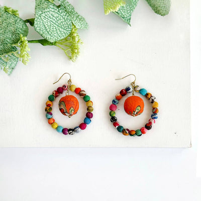 Kantha Soleil Earrings Jewelry WorldFinds Paper Skyscraper Gift Shop Charlotte