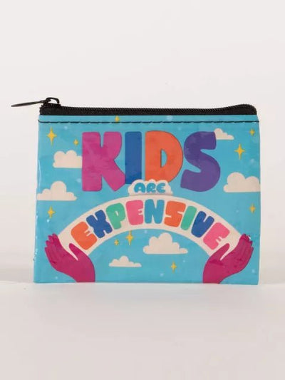 Kids Are Expensive Coin Purse Coin Purses Blue Q  Paper Skyscraper Gift Shop Charlotte