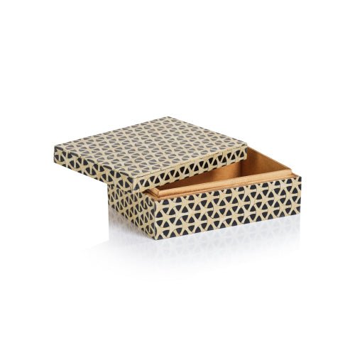 Klosters Geometric Pattern Inlaid Box | 7" x 5" Photo Frames Zodax  Paper Skyscraper Gift Shop Charlotte